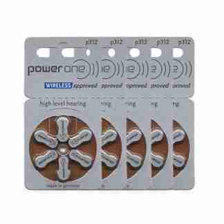 PowerOne P312 Hearing Aid Battery - 5 Strip Total 30 Battery